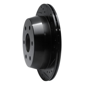 Chevrolet Suburban 1500 Brake Rotor (1) - Rear Right - R1 Concepts - Drilled & Slotted - Black - `99-`07